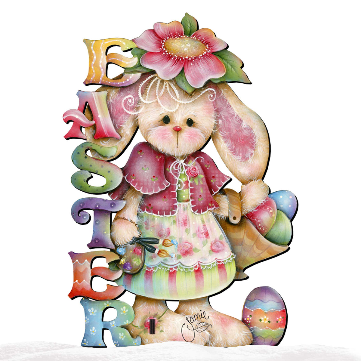 Bunny Easter Yard Sign by Jamie Mills-Price - Easter Spring Decor - 8457605F