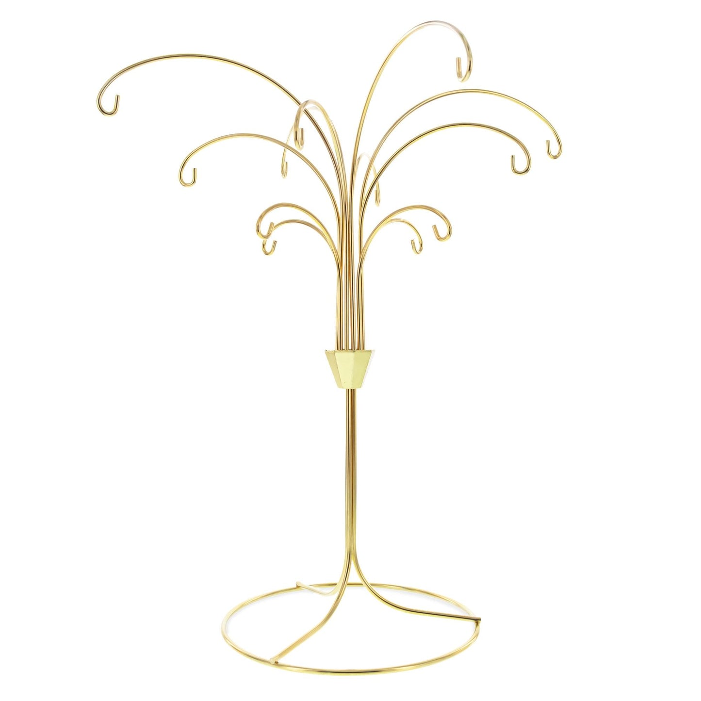 12-Arm Spiral Fountain Brass Gold Metal Ornament Stand Display 11.5 Inches