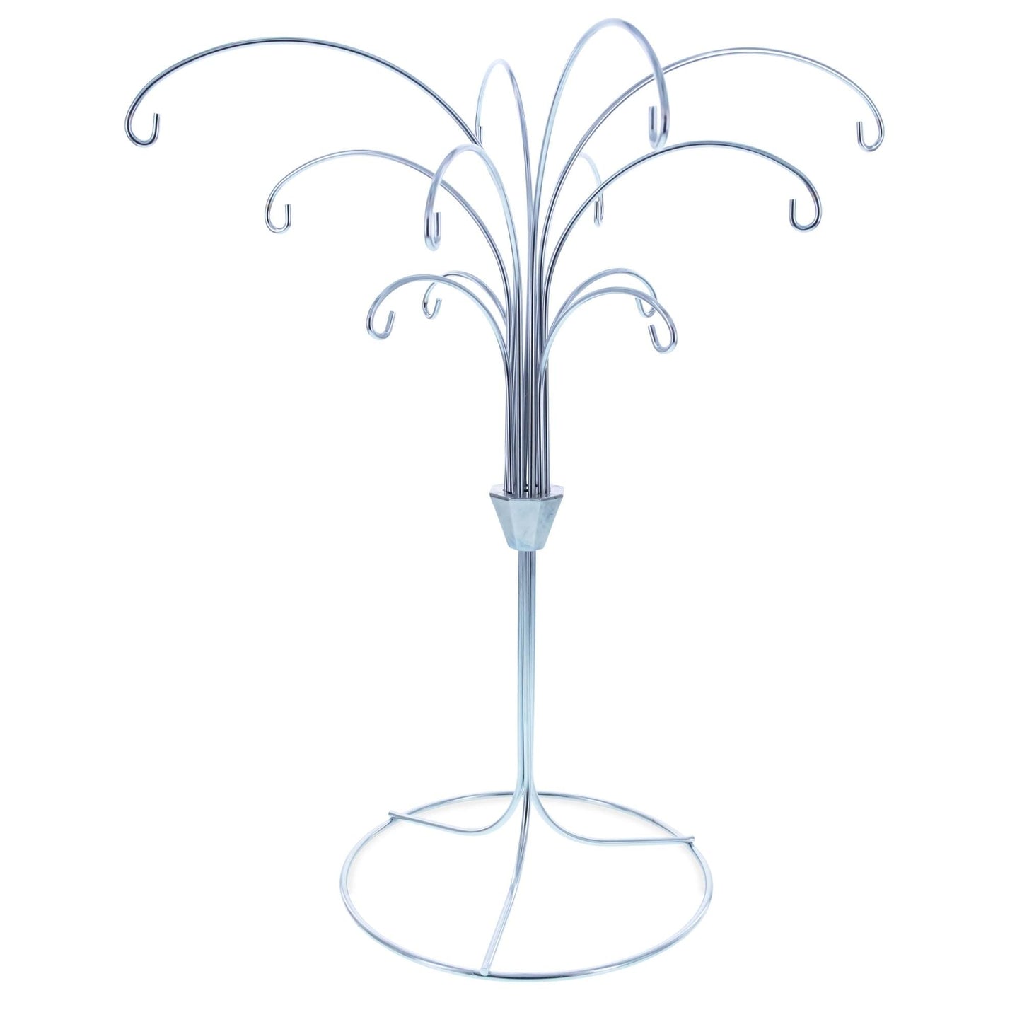 12-Arm Spiral Fountain Brass Silver Metal Ornament Stand Display 11.5 Inches