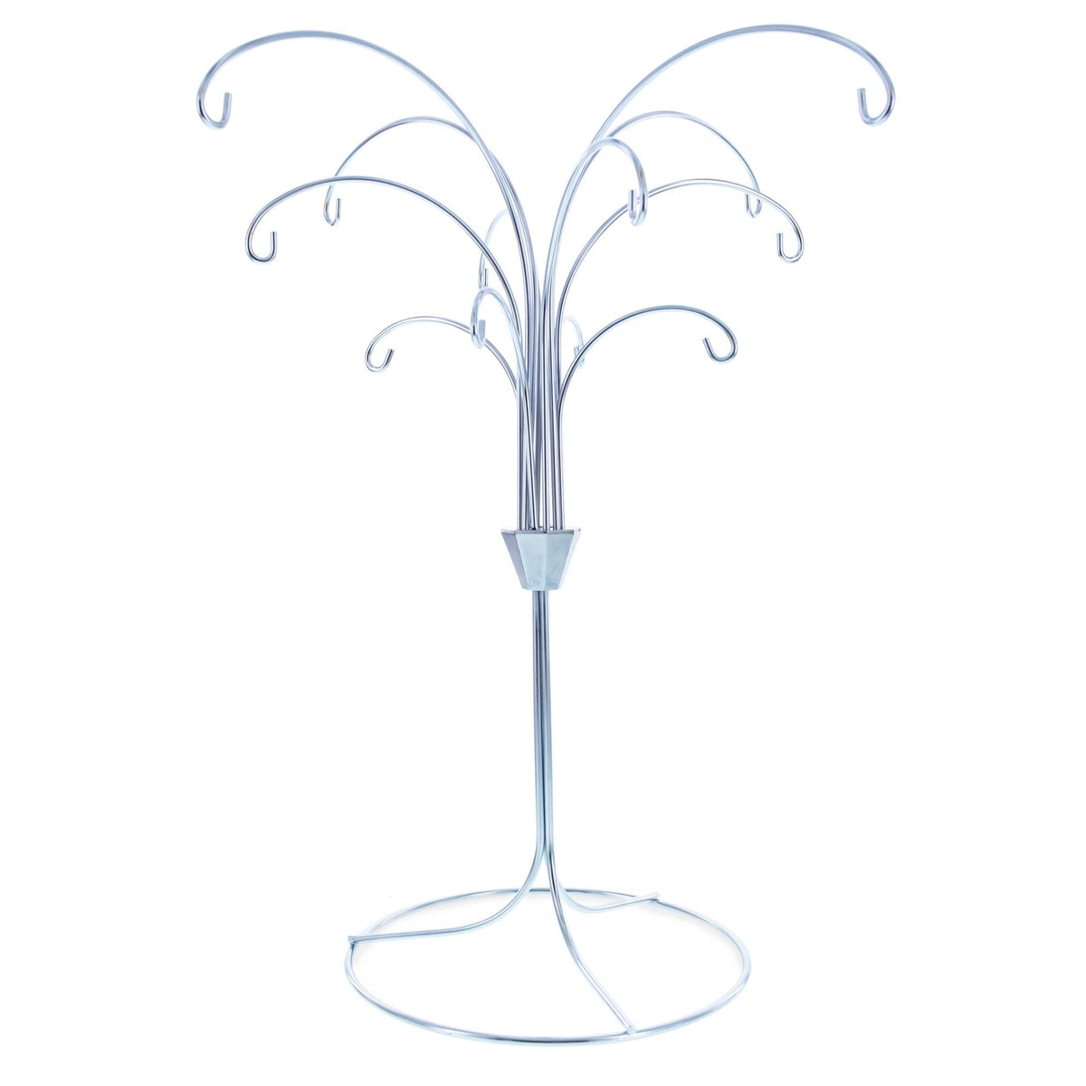12-Arm Spiral Fountain Brass Silver Metal Ornament Stand Display 11.5 Inches