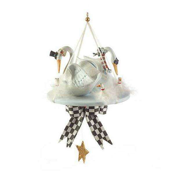 12 Days 7 Swans a-Swimming Ornament by Patience Brewster