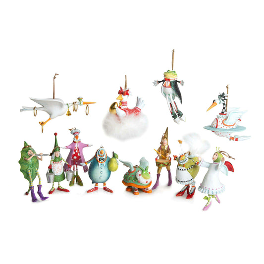 12 Days MINI Ornament by Patience Brewster — Twelve Drummers Drumming