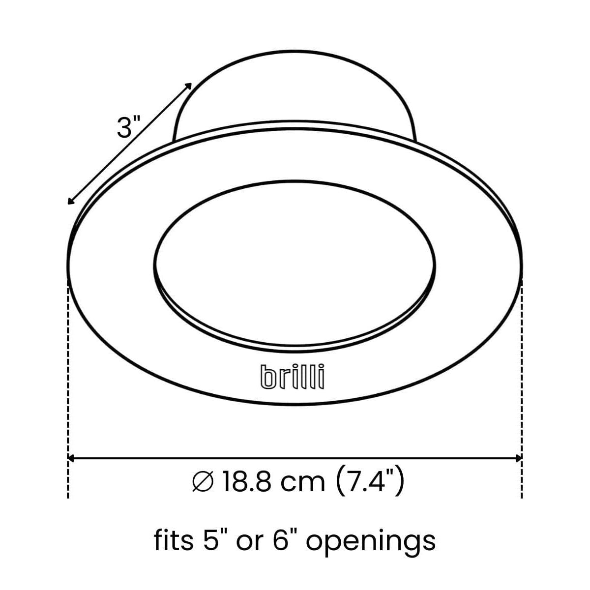 12 Pack - Brilli 5/6 inch LED Recessed Retrofit Downlight, Dimmable, Color Tunable