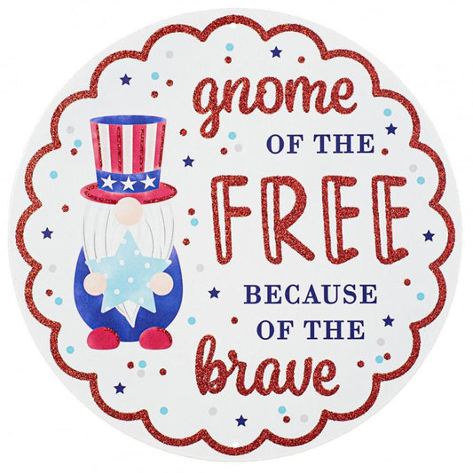 12" Metal Sign: Gnome of the Free