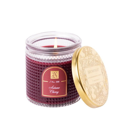 Aromatique Autumn Cherry No. 108 Textured Glass Candle