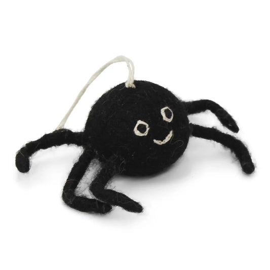 Halloween Hanging Decoration - Silly Spider - Black