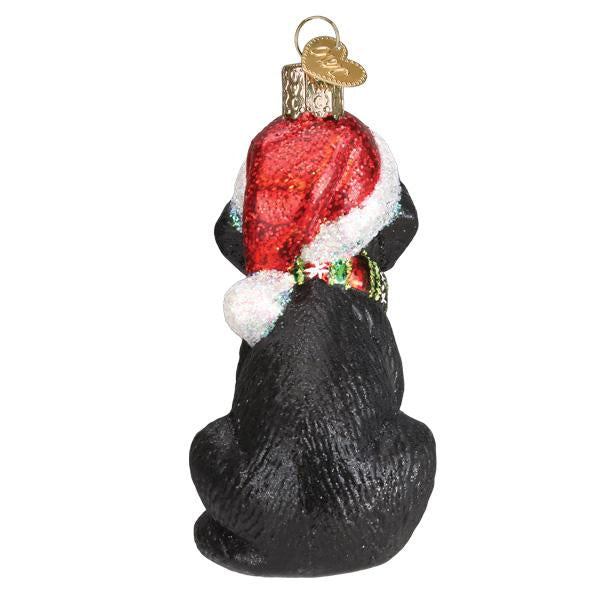 Holiday Black Labrador Puppy Ornament