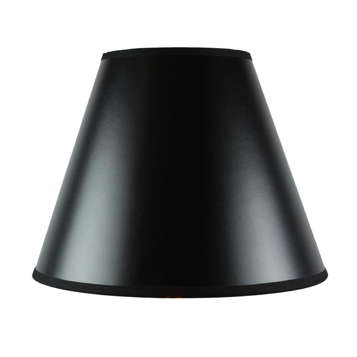 12"W x 10"H Bold Black with True Gold Lining Hard Back Empire Lampshade