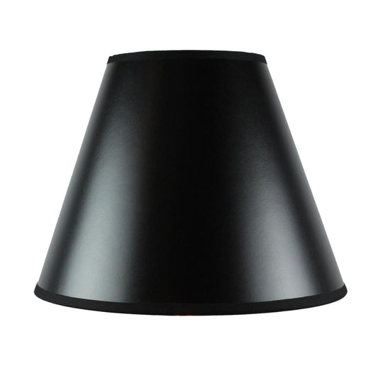 12"W x 10"H Bold Black with True Gold Lining Hard Back Empire Lampshade