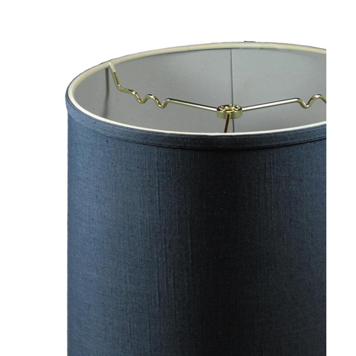 12"W x 12"H Drum Lamp Shade Textured Slate Navy Blue