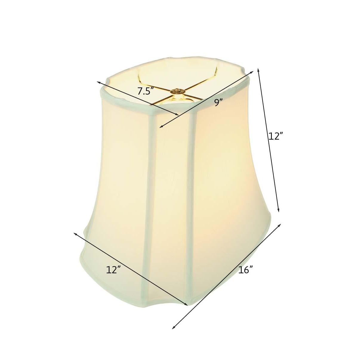 12"W x 12"H French Oval Piped Egg Shell Lamp