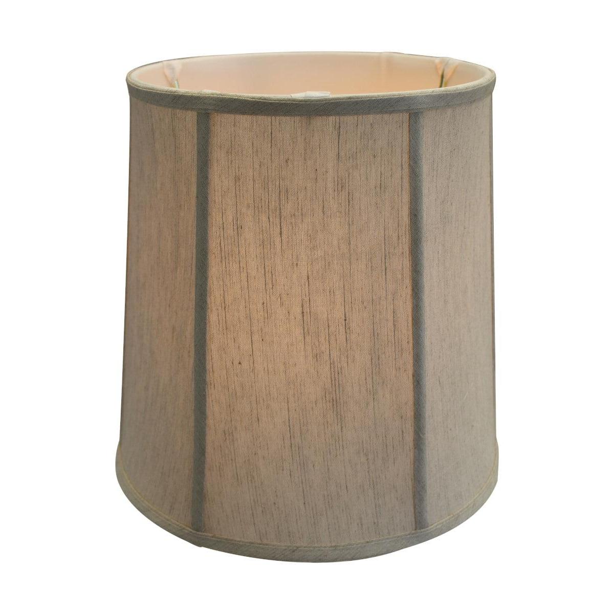 12"W x 12"H Textured Oatmeal Drum Softback Shantung Shade