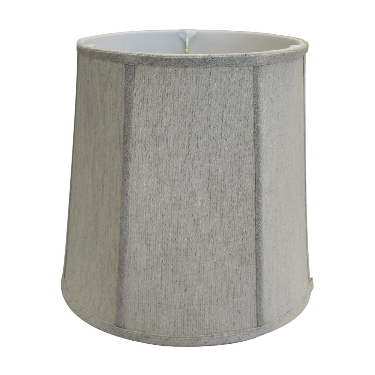 12"W x 12"H Textured Oatmeal Drum Softback Shantung Shade