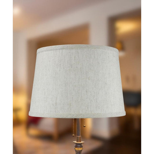12"W x 8"H Hardback Shallow Drum Lamp Shade Textured