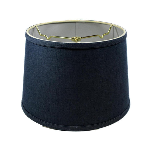 12"W x 8"H Hardback Shallow Drum Lamp Shade Textured Slate