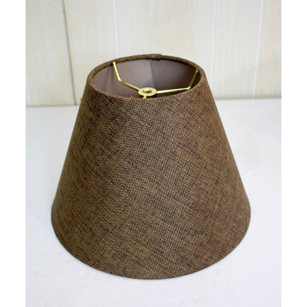 12"W x 9"H Hard Back Empire Lamp Shade - Chocolate Burlap