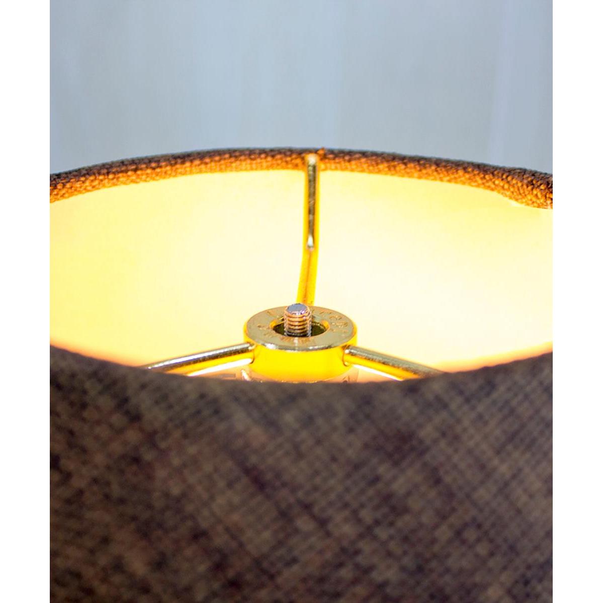 12"W x 9"H Hard Back Empire Lamp Shade - Chocolate Burlap