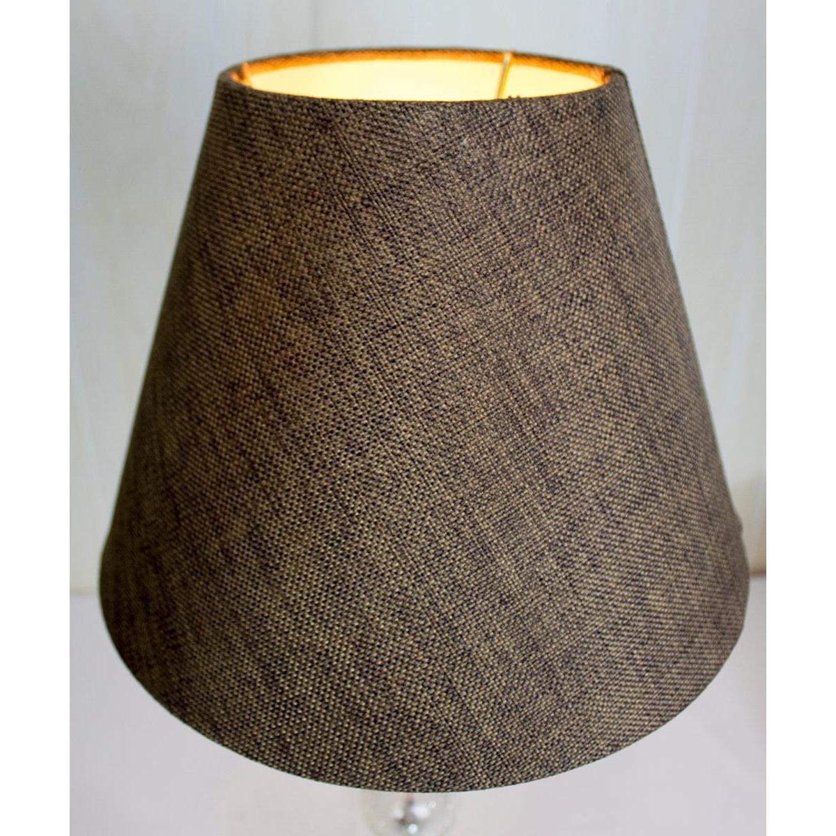 12"W x 9"H Hard Back Empire Lamp Shade - Chocolate Burlap