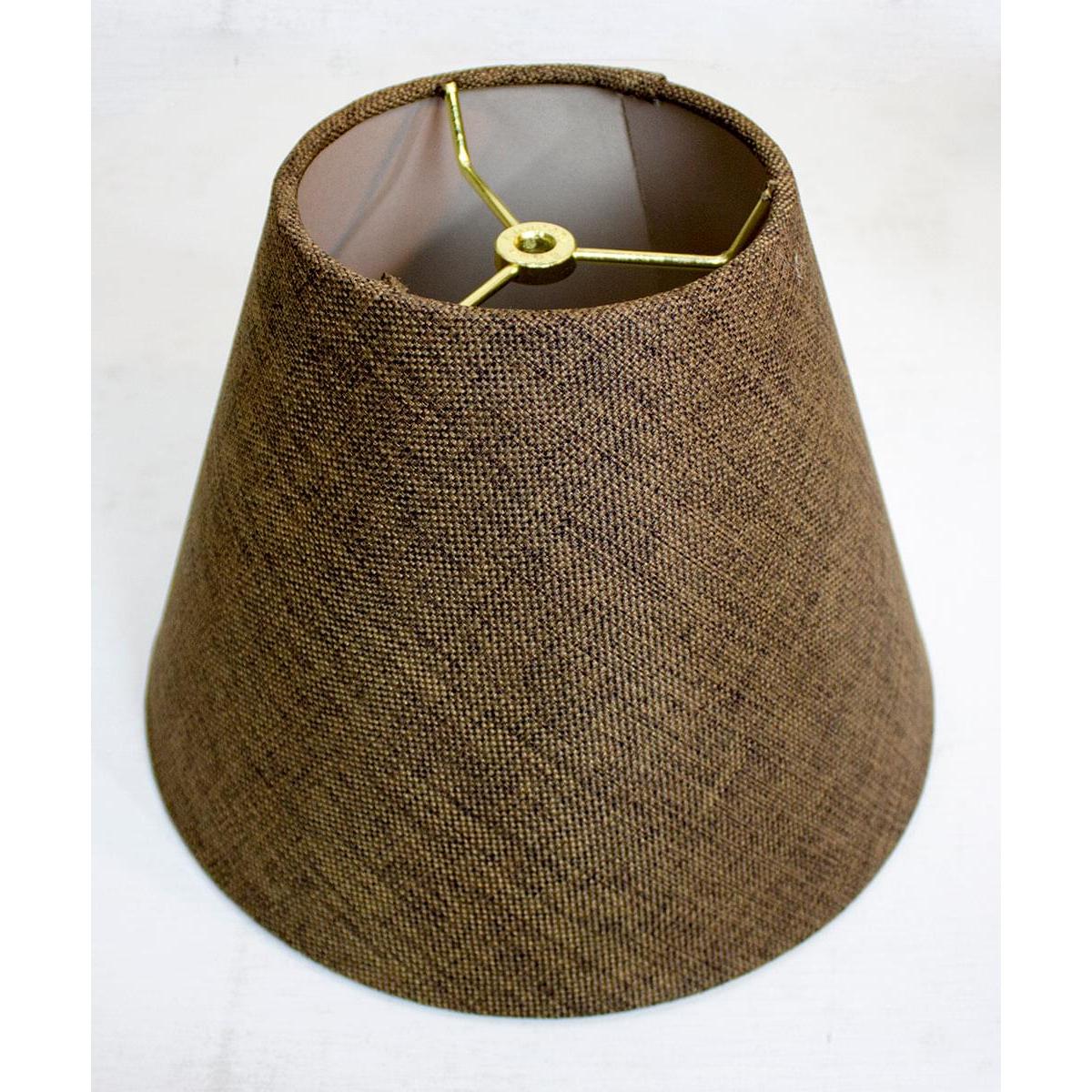 12"W x 9"H Hard Back Empire Lamp Shade - Chocolate Burlap