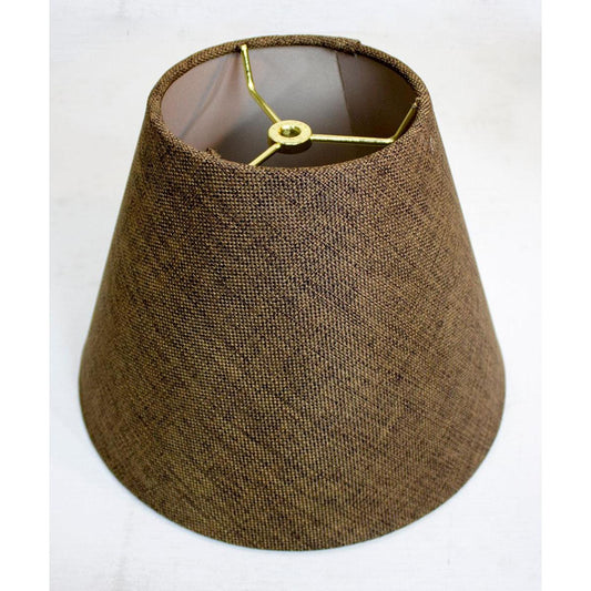 12"W x 9"H Hard Back Empire Lamp Shade - Chocolate Burlap