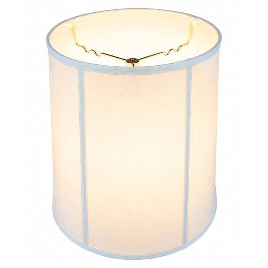 12x14x15 White Shantung Fabric Drum Lampshade
