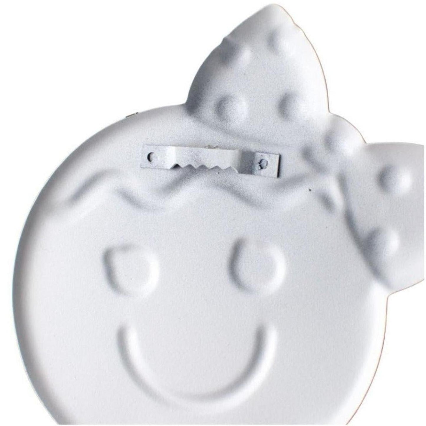 13" Metal Embossed Gingerbread: Girl (Red)