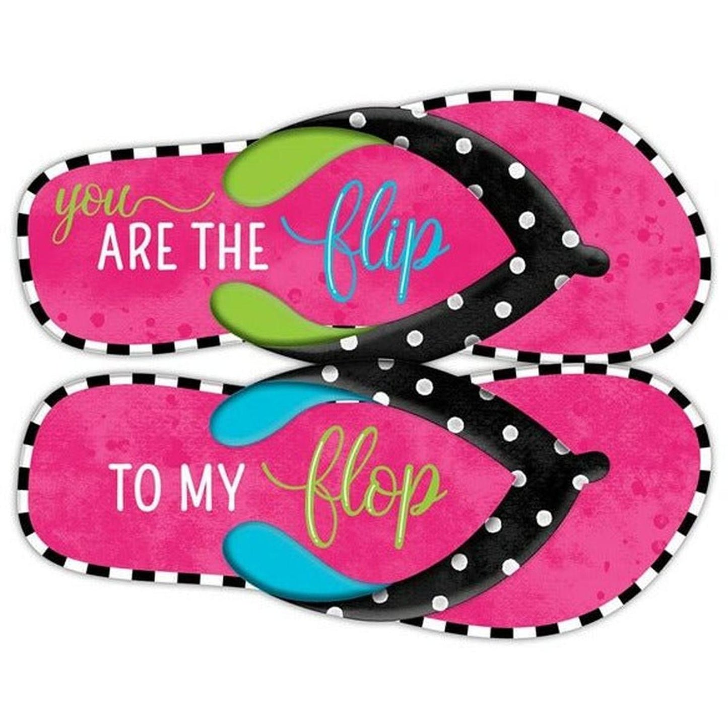 13" Metal Embossed Flip Flops: Flip To My Flop