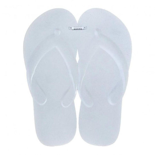 13" Metal Embossed Flip Flops: Lemon
