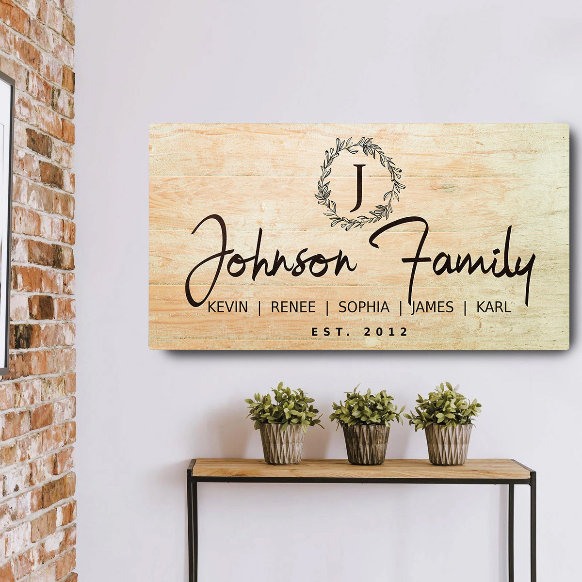 Personalized Rustic Family Sign