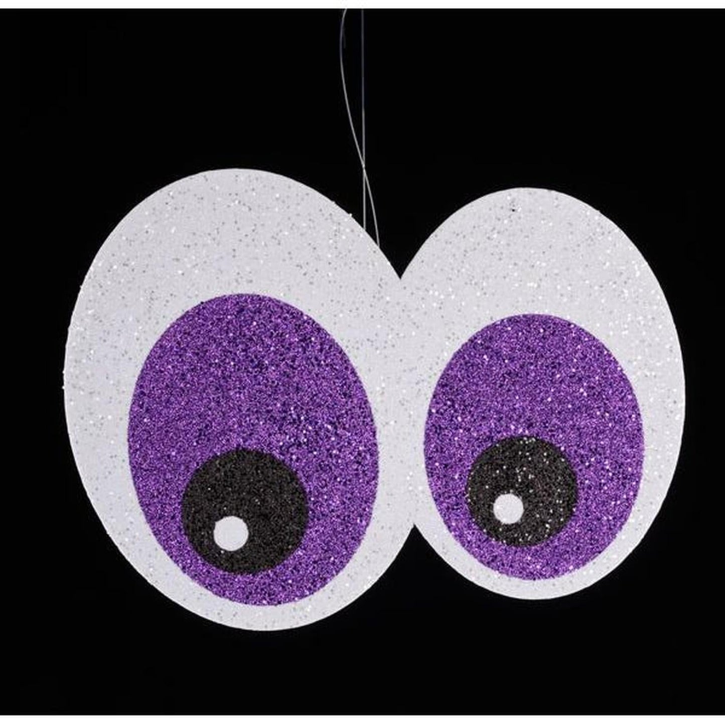 14" Glitter Eyeballs Ornament Hanger: Purple
