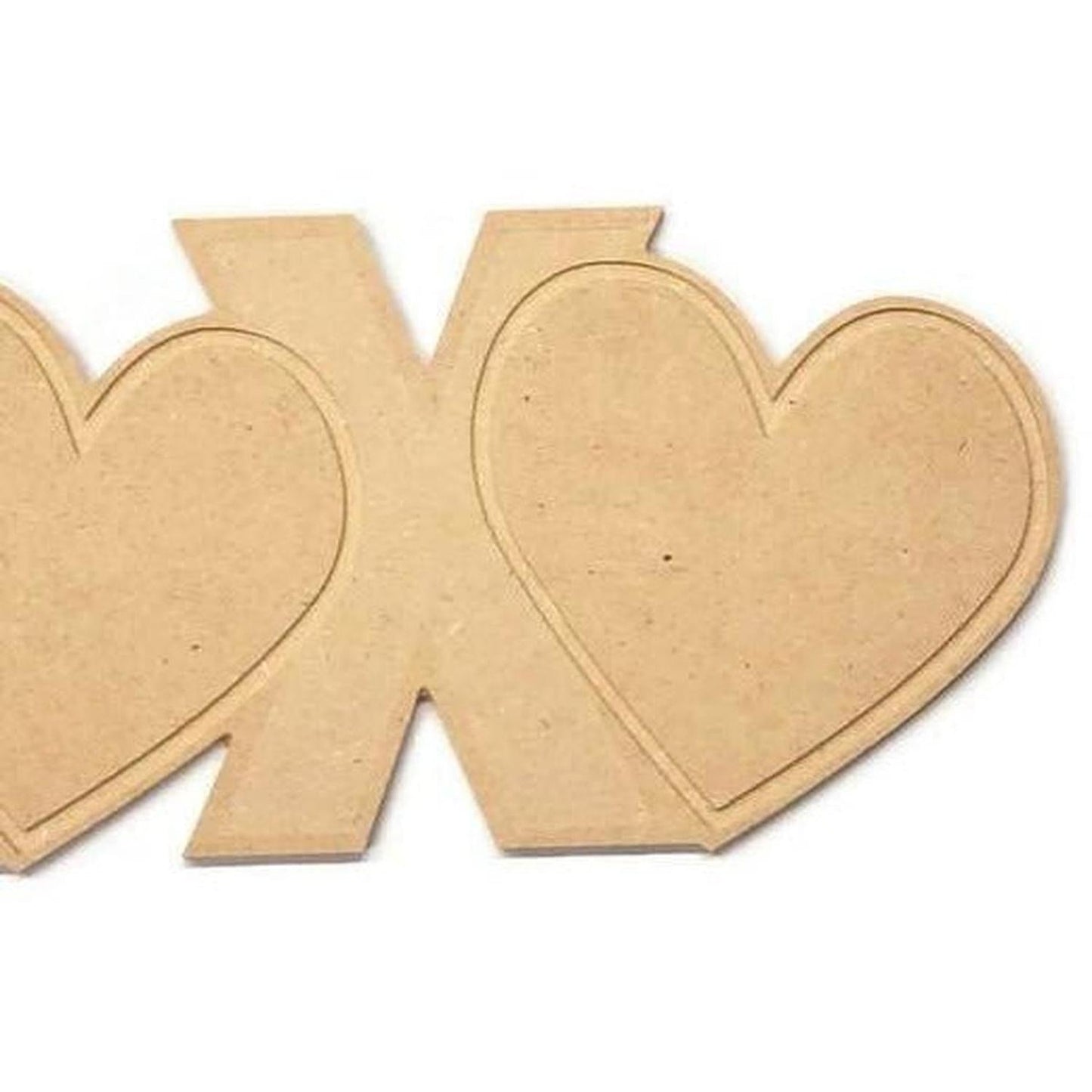 14" Unpainted MDF XOXO Word Cutout
