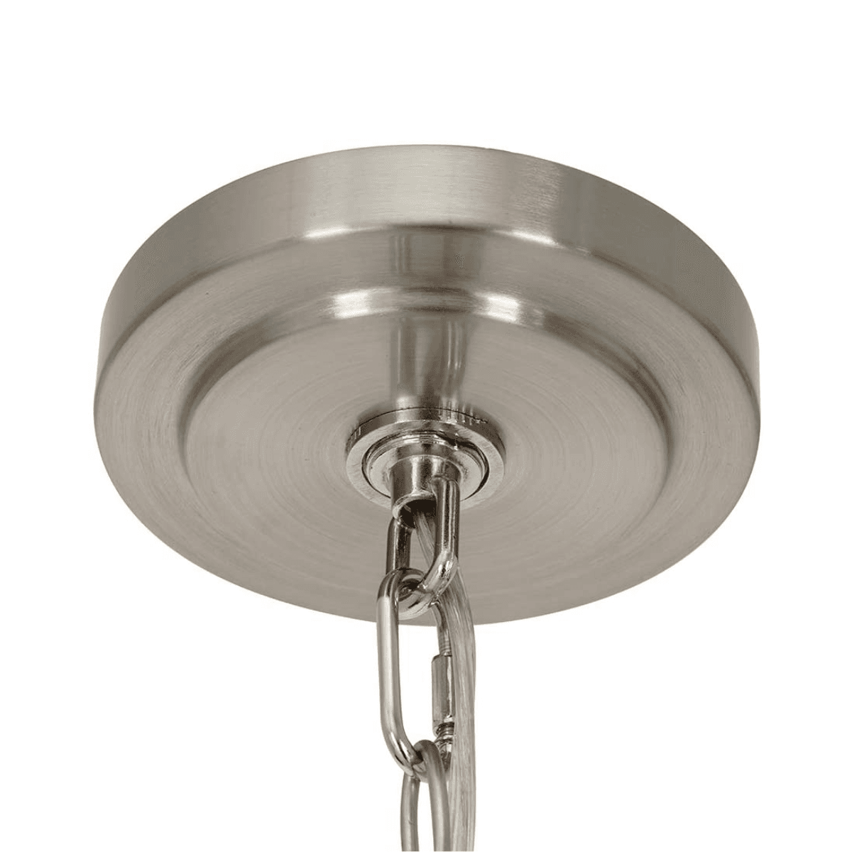14"W Light Pendant Brushed Nickel Finish with Oatmeal Linen Shade