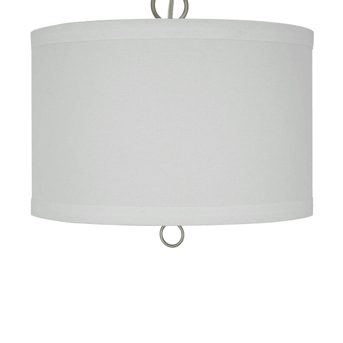 14"W Light Pendant Brushed Nickel Finish with Oatmeal Linen Shade