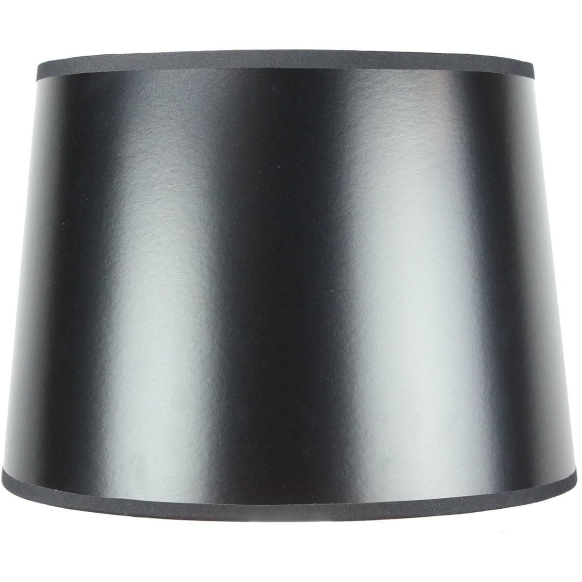14"W x 10"H Black Parchment Gold-Lined Drum Lampshade