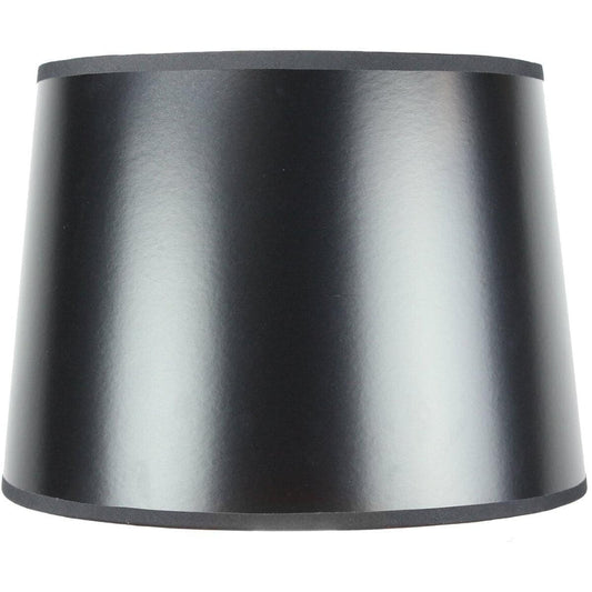14"W x 10"H Black Parchment Gold-Lined Drum Lampshade