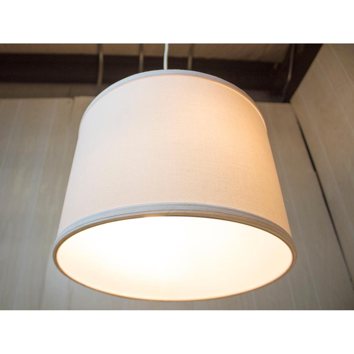 14"W x 10"H Drum Lamp Shade Premium White Linen