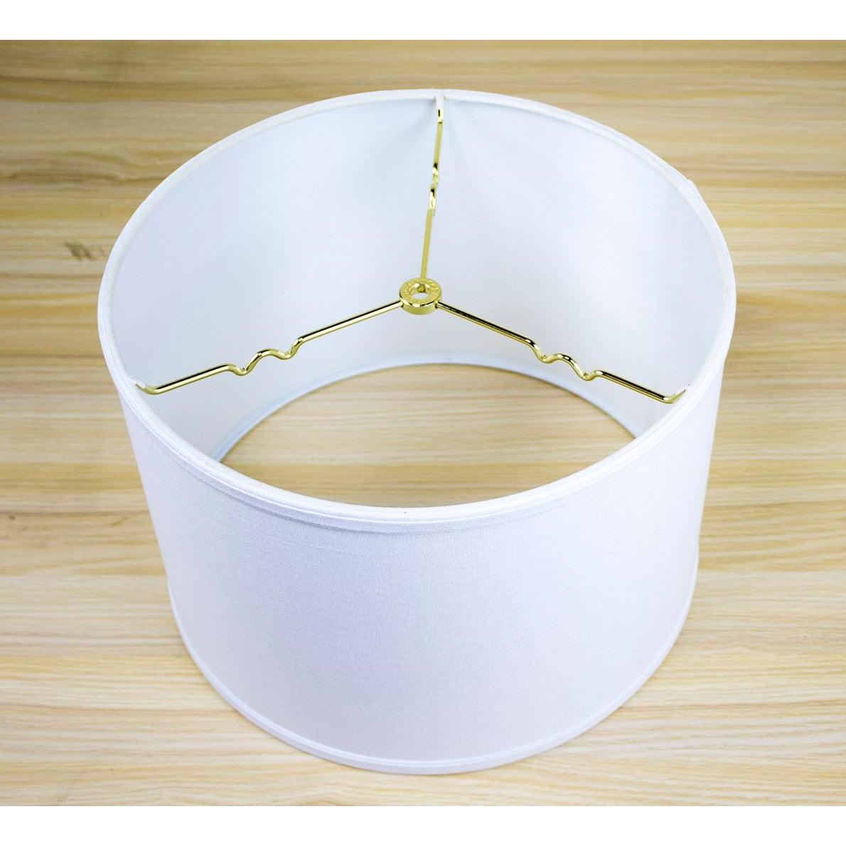 14"W x 10"H Drum Lamp Shade Premium White Linen