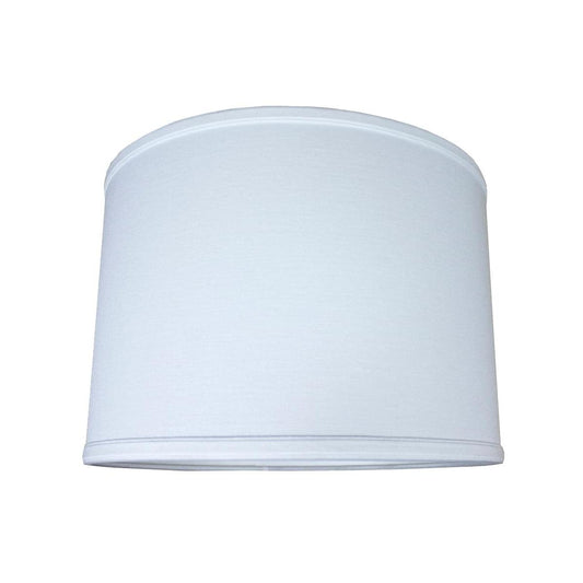 14"W x 10"H Drum Lamp Shade Premium White Linen