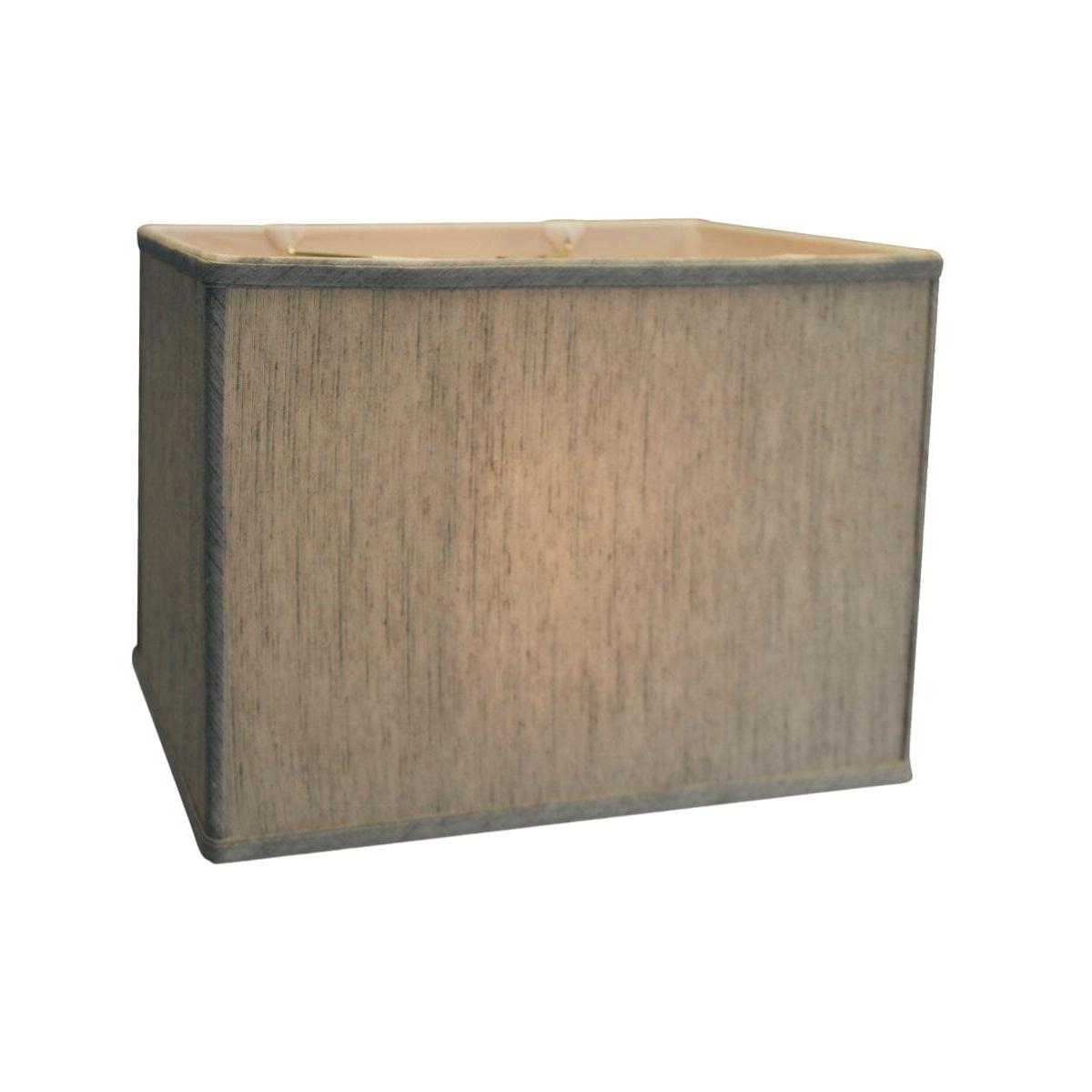 14"W x 10"H Rectangular Drum Lampshade Softback Textured Oatmeal