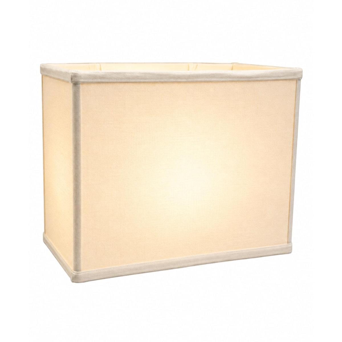 14"W x 10"H Rectangular Drum Lampshade White