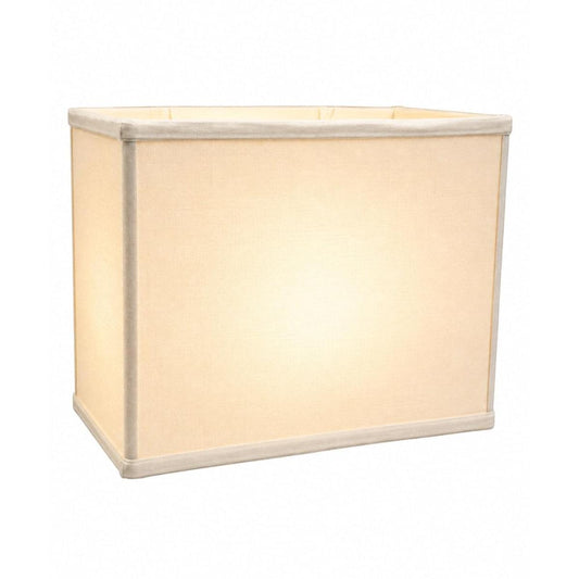 14"W x 10"H Rectangular Drum Lampshade White