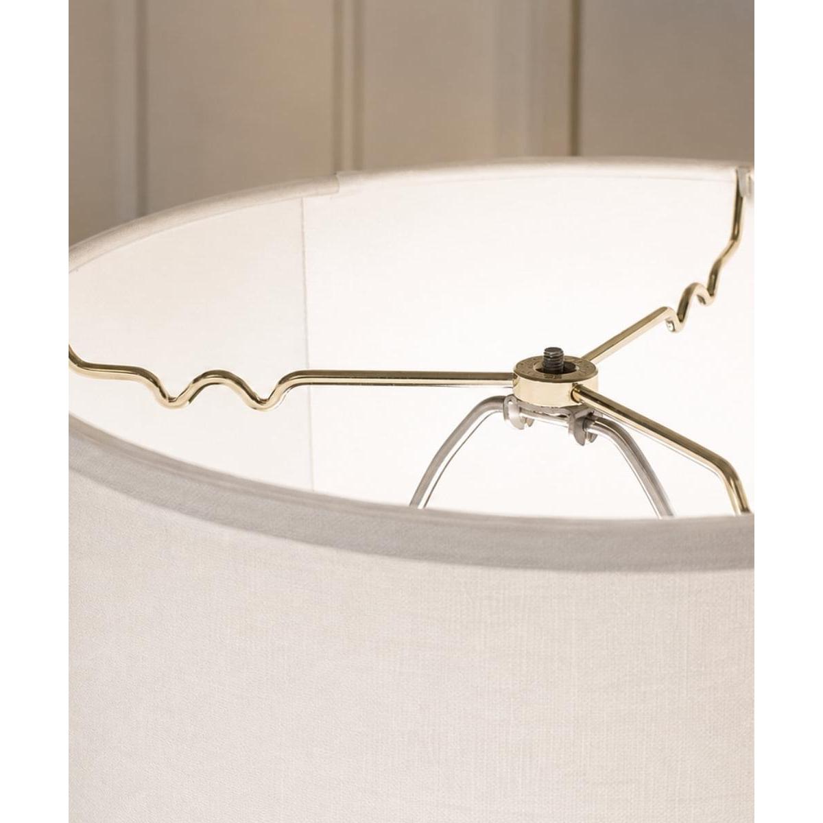 14"W x 10"H White Linen Drum Lampshade