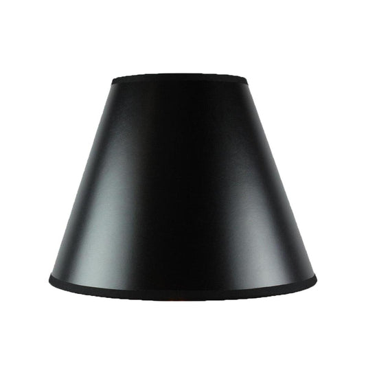 14"W x 11"H Bold Black with True Gold Lining Hard Back Empire Lampshade