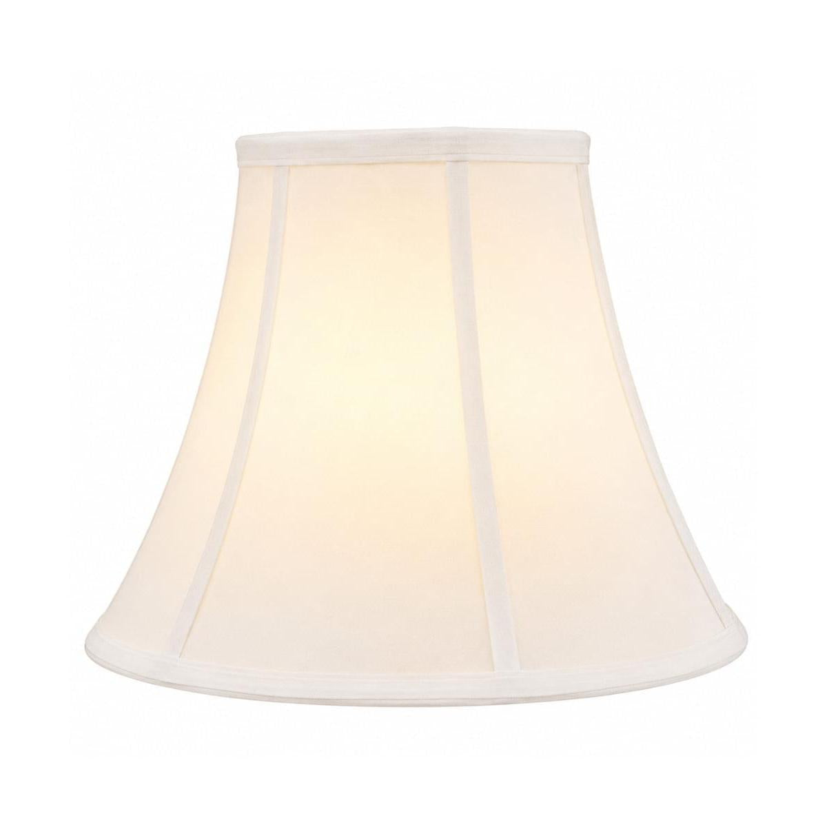 14"W x 11"H White Bell Shantung Lampshade
