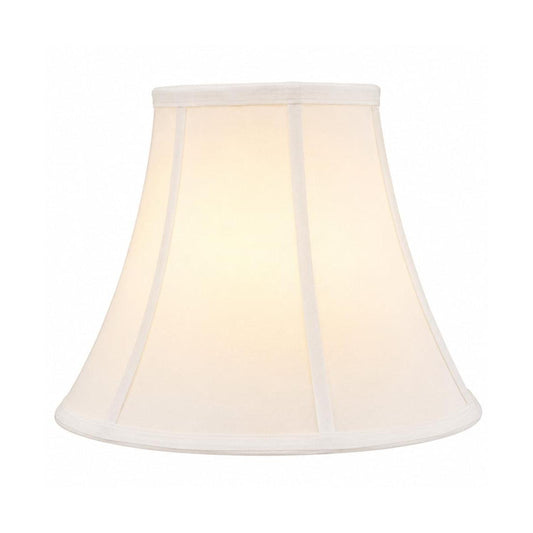 14"W x 11"H White Bell Shantung Lampshade