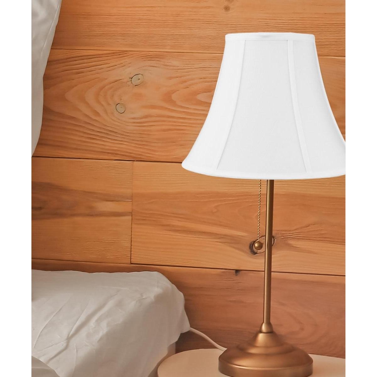 14"W x 11"H White Bell Shantung Lampshade