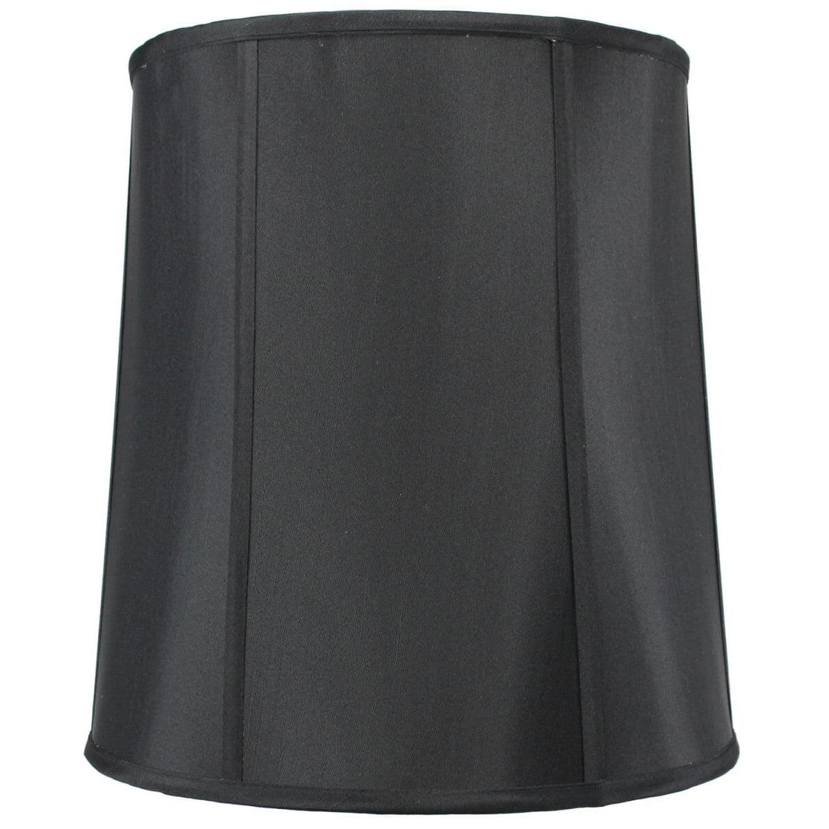 14"W x 15"H Black Fabric Drum lamp Shade with Gold Liner