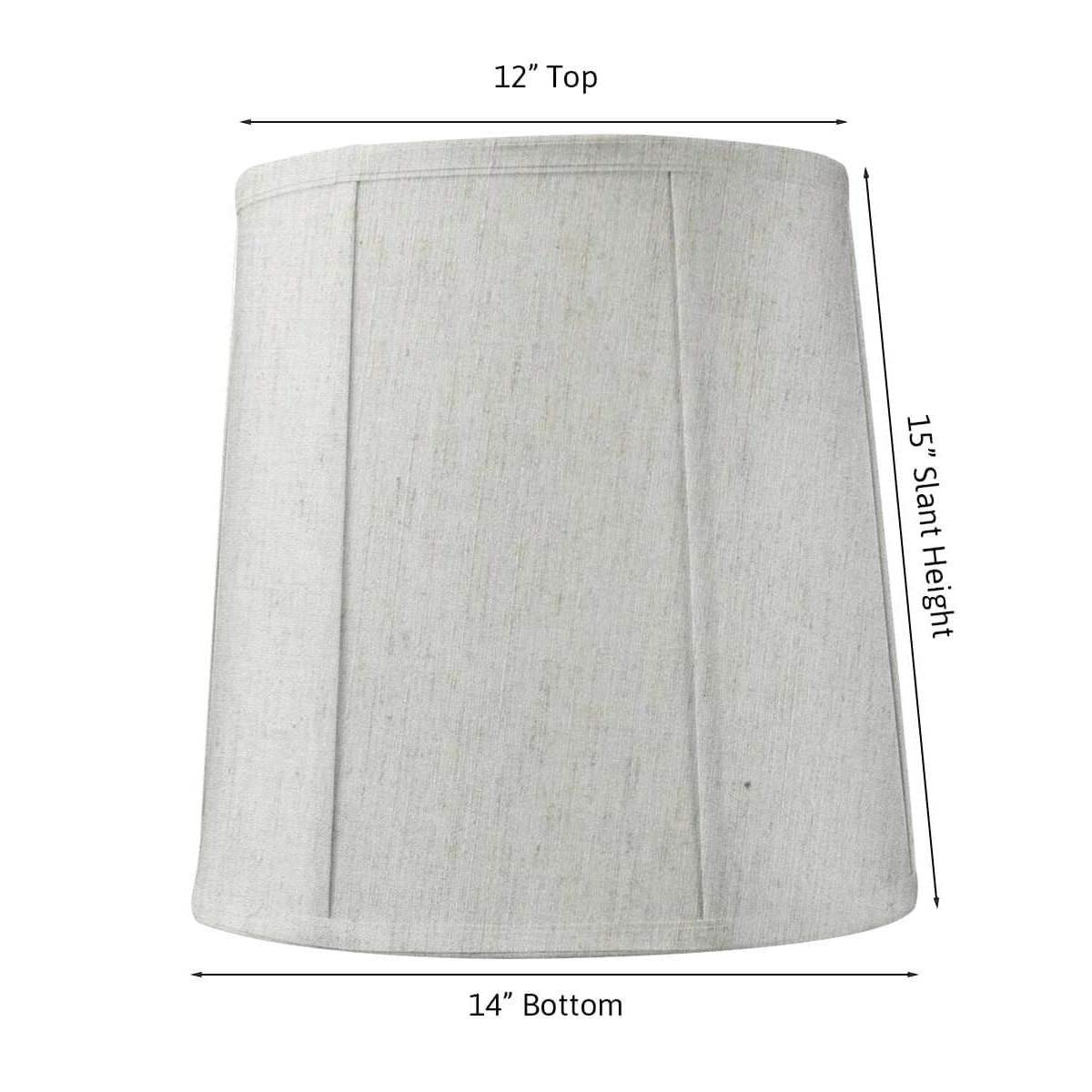 14"W x 15"H Softback Drum Shade Textured Oatmeal Fabric