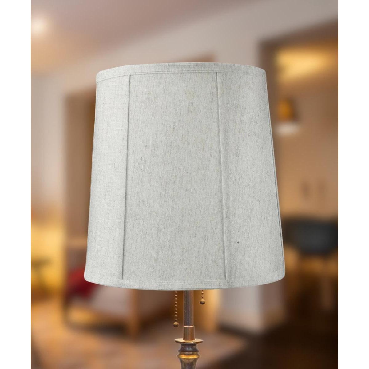 14"W x 15"H Softback Drum Shade Textured Oatmeal Fabric