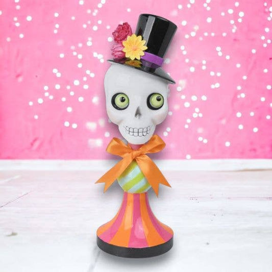 14.5in Quirky Skull Pedestal by December Diamonds